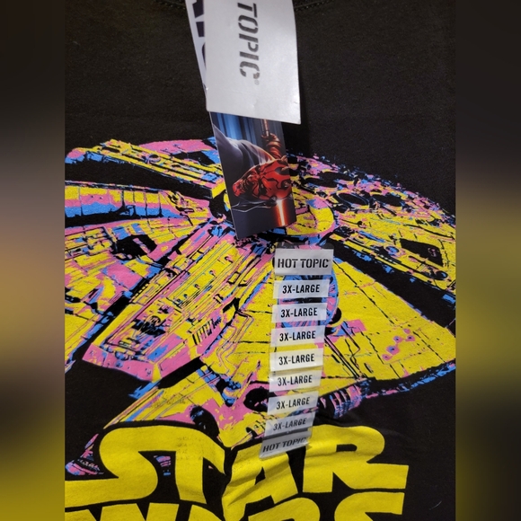 HOT TOPIC Star Wars Millennium Falcon Graphic Tee Size 3x - Picture 5 of 9